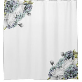 Eleganter Hydrangeas-Badezimmer-Duschvorhang Duschvorhang