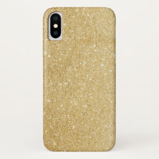 Eleganter Imitat-GoldGlitzer iPhone X Hülle
