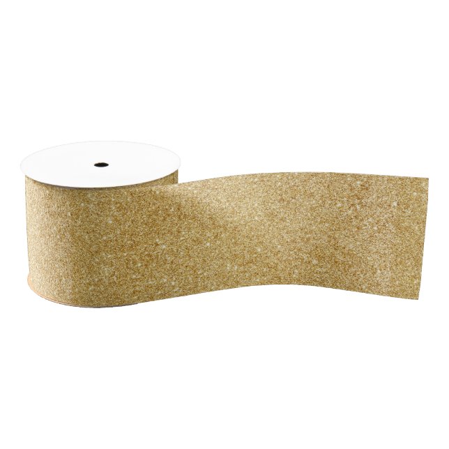 Eleganter Imitat-GoldGlitzer Ripsband (Spule)