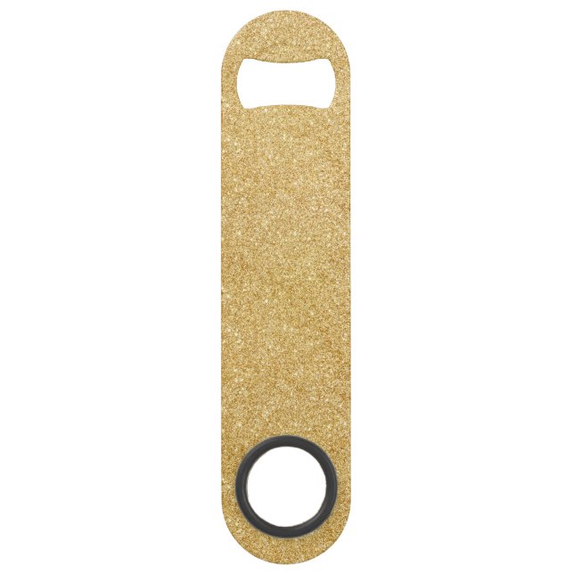 Eleganter Imitat-GoldGlitzer Speedflaschenöffner (Vorderseite)
