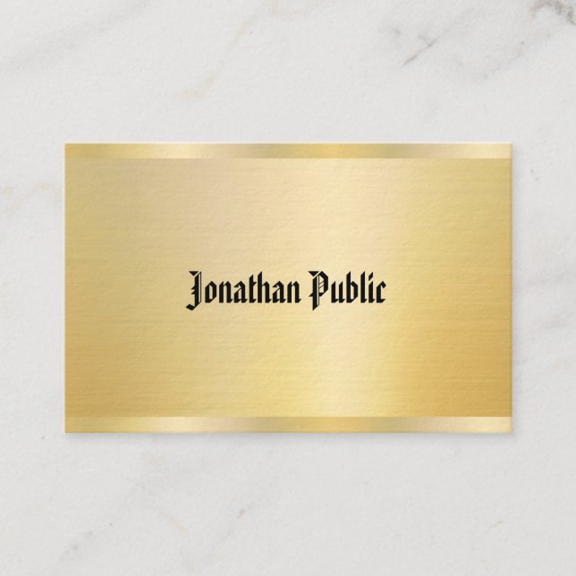 Eleganter Imitat Vintager Vorlagenklassischer Text Visitenkarte (Vorderseite)