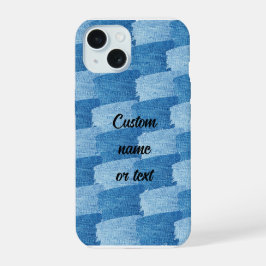 Eleganter individualisierbarer Blue Denim Phone Ca iPhone 15 Hülle