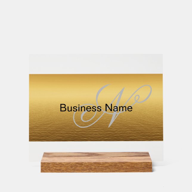 Eleganter Individuelle Name Acrylschild (Vorderseite)
