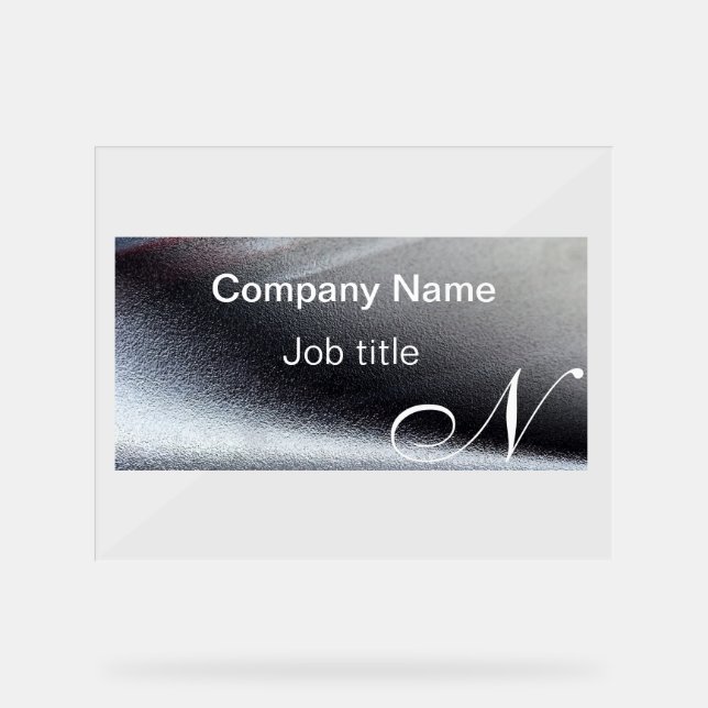 Eleganter Individuelle Name Acrylschild (Vorderseite)