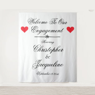 Eleganter Individuelle Name-Chic Hintergrund Wandteppich