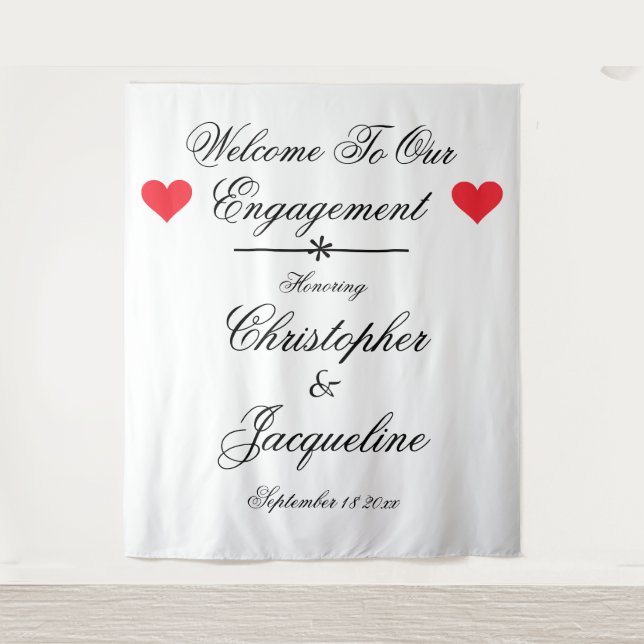 Eleganter Individuelle Name-Chic Hintergrund Wandteppich (Vorderseite)