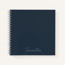 Eleganter Individuelle Name Dark Blue Notebook