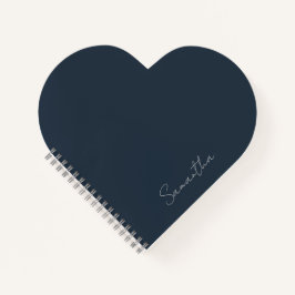 Eleganter Individuelle Name Dark Blue Notebook Notizbuch