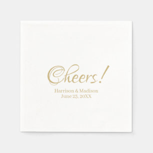 Eleganter individuelle Name-Text Hochzeit Serviette