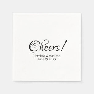 Eleganter individuelle Name-Text Hochzeit Serviette