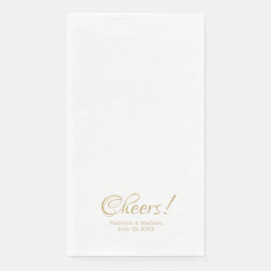 Eleganter individuelle Name-Text Hochzeit Serviette