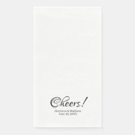Eleganter individuelle Name-Text Hochzeit Serviette