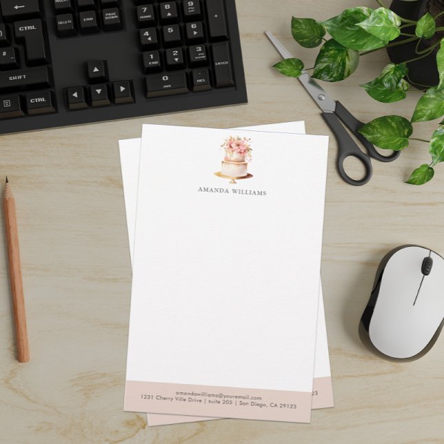 Eleganter, individueller Kuchen Briefpapier (Von Creator hochgeladen)