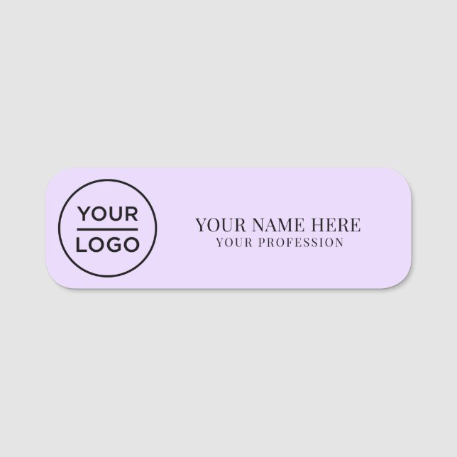Eleganter individueller Logo-Mitarbeiter magnetisc Namensschild (Vorderseite)