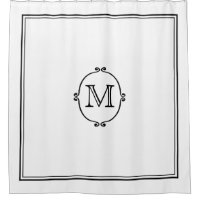Eleganter individueller Monogram-Duschvorhang