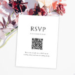 Eleganter Initial Script Monogram QR Code Hochzeit RSVP Karte<br><div class="desc">Elegante Initial Script Monogram QR Code Wedding RSVP Card passt perfekt zu unserer eleganten Initial Script Monogram Classic Hochzeitseinladung.</div>