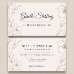 Eleganter Innenarchitekt Botanisches Schwarzes Wei Visitenkarte<br><div class="desc">Eine raffinierte Visitenkartengestaltung,  die auf Innenarchitekten und Zuhause-Stylist zugeschnitten ist. Dieses Layout mit sanftem Hintergrund und zarter botanischer Linienkunst verbindet fett schwarze Schrifttyp mit sauberem,  modernem Text für einen polierten und kreativen Look. Ideal für Innenarchitekten,  Dekorateure,  Zuhause-Stylist und Kreative,  die eine stilvolle und berufliche Markenidentität gewollt haben.</div>