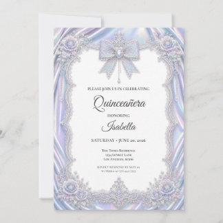 Eleganter Irisbogen Quinceañera Einladung