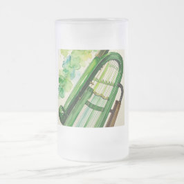 Eleganter Irish Harp Mattiert Stein - Celtic Music Mattglas Bierglas