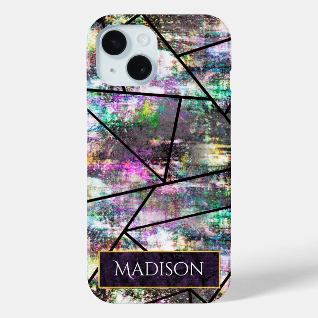 Eleganter irisierender geistlicher Glitzer Case-Mate iPhone Hülle (Rückseite)