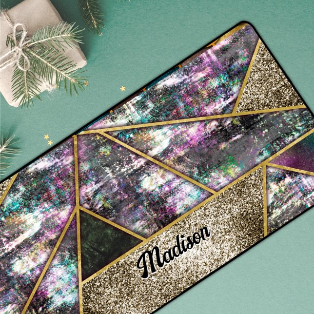 Eleganter irisierender, gürtnenhaft geometrisch schreibtischunterlage (Von Creator hochgeladen)