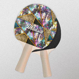 Eleganter irisierender, gürtnenhaft geometrisch tischtennis schläger