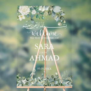 Eleganter islamischer Hochzeitseingang Acrylschild