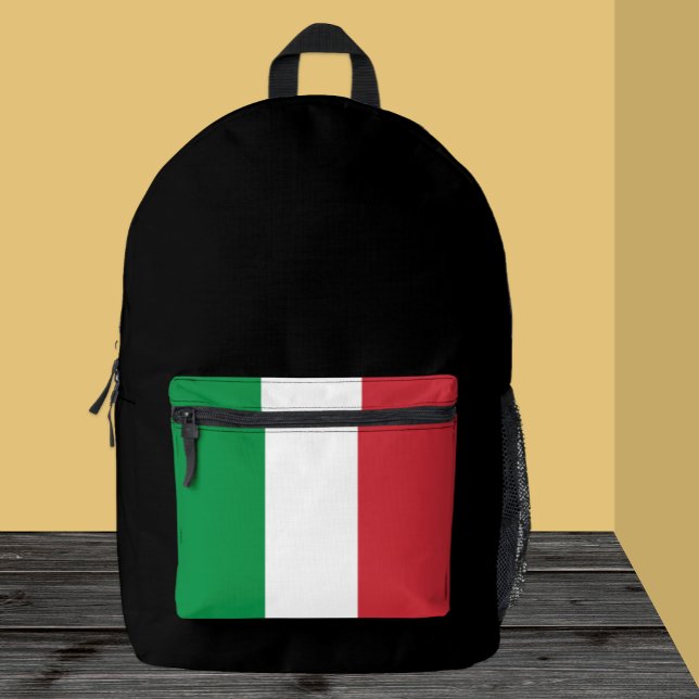 Eleganter italienischer Rucksack, schwarz, italien Bedruckter Rucksack (Von Creator hochgeladen)