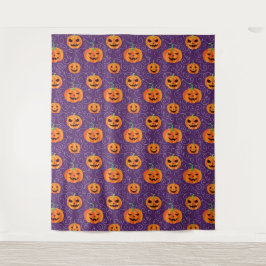Eleganter Jack O' Lanterns Foto Hintergrund Wandteppich