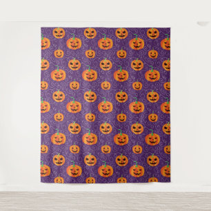 Eleganter Jack O' Lanterns Foto Hintergrund Wandteppich