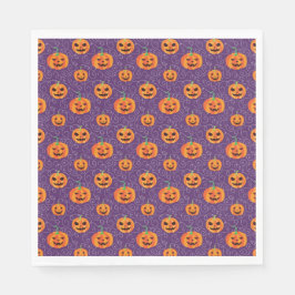 Eleganter Jack O' Lanterns Serviette