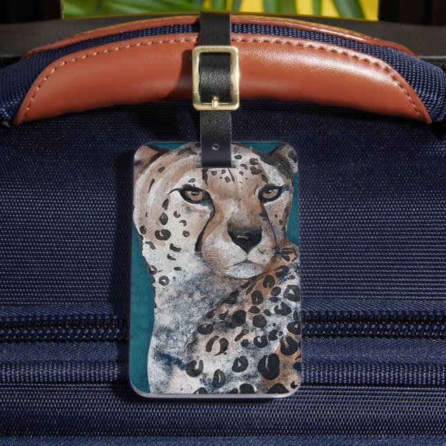 Eleganter Jaguar Gepäckanhänger (Vorderseite Insitu 2)