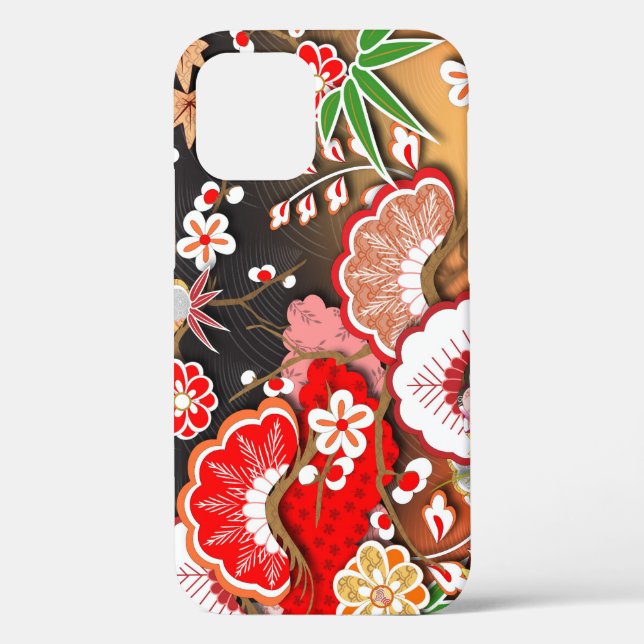 Eleganter japanischer Herbst Kimono Case-Mate iPhone Hülle (Rückseite)