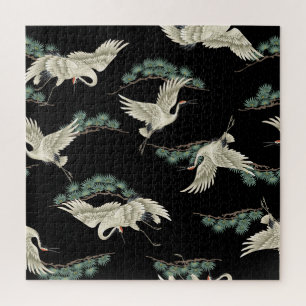Eleganter japanischer Kranich: künstlerische Darst Puzzle
