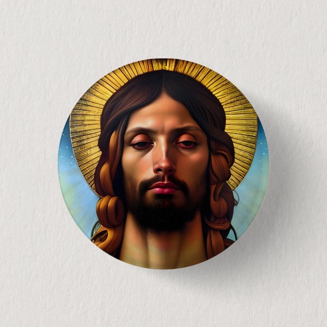 Eleganter Jesus Button aus der Renaissance (Vorderseite)