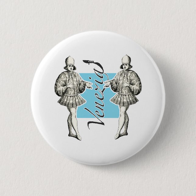 Eleganter Junge aus Venedig der Renaissance Button (Vorderseite)