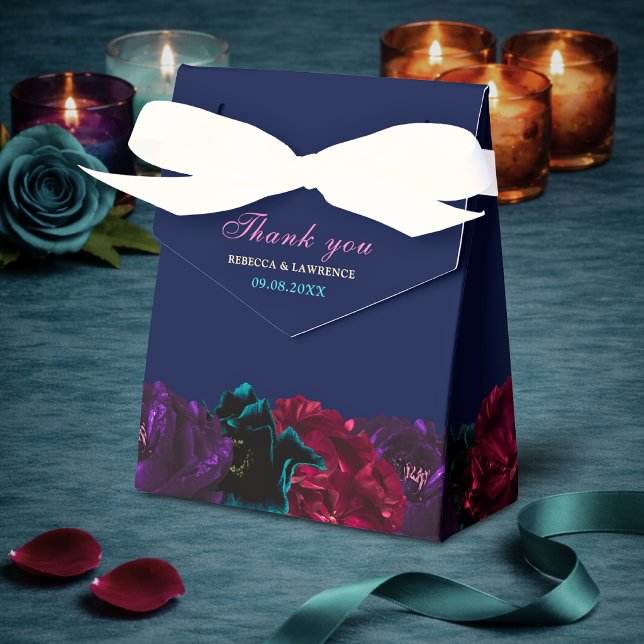 Eleganter Juwel Blume Blau Hochzeit Geschenkschachtel (Von Creator hochgeladen)
