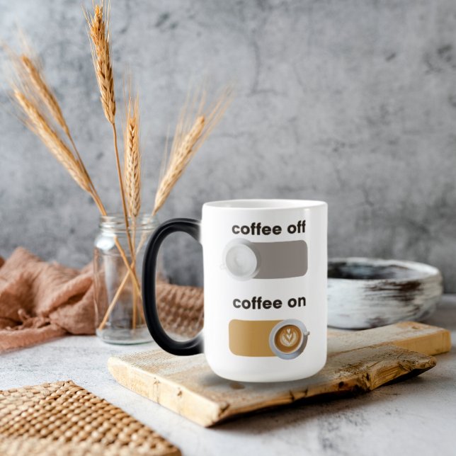 Eleganter Kaffee auf Kaffee aus Mug Verwandlungstasse (Switch Your day in Mode on with this creative stylish coffee mug)