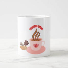 Eleganter Kaffee-Cup mit Schokolade & Biscuits Jumbo-Tasse