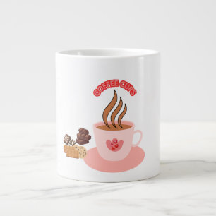 Eleganter Kaffee-Cup mit Schokolade & Biscuits Jumbo-Tasse
