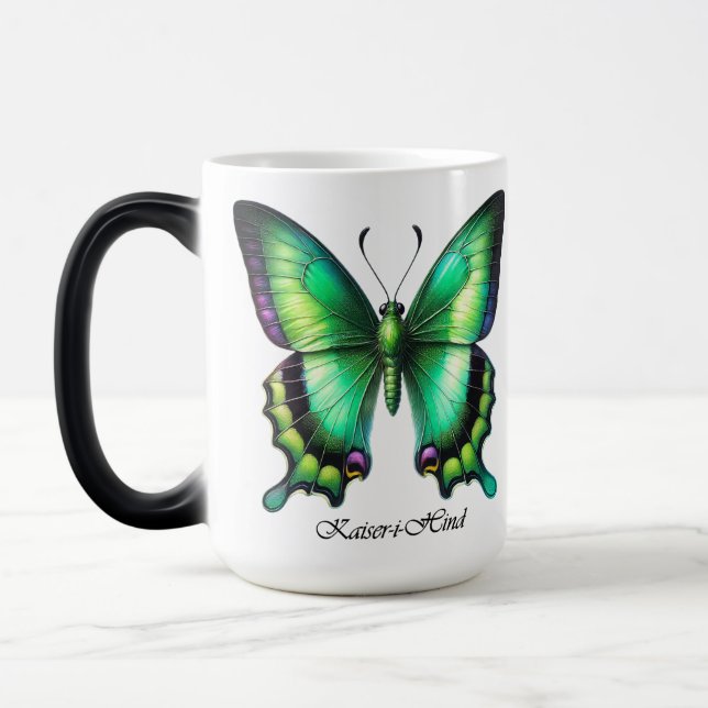 Eleganter Kaiser-Schmetterlings-Wrap  Verwandlungstasse (Links)