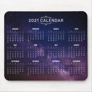 Eleganter Kalender 2021 auf der Milchstraße Mous Mousepad
