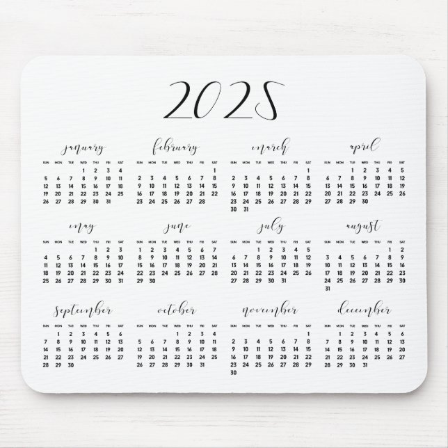 Eleganter Kalender 2023 Mousepad (Vorne)