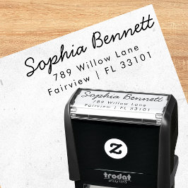 Eleganter Kalligrafie-Adress-Stempel aus Gummi Permastempel