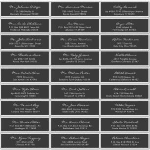 Eleganter Kalligraphie Schwarz-Weiß-Hochzeitsgast Aufkleber