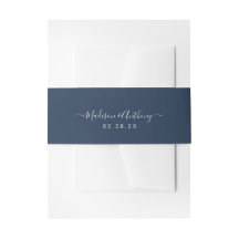 Eleganter Kalligraphiename Navy Blue