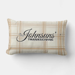 Eleganter Karierter Herbst-Erntedank Lendenkissen