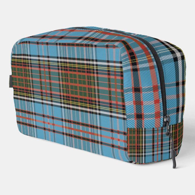Eleganter Karierter Rustikaler Anderson Tartan Waschbeutel (Rechte Ecke)