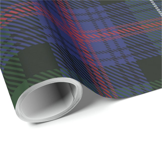 Eleganter Karierter Rustikaler Clan Sutherland Tar Geschenkpapier (Rolleneckpunkt)