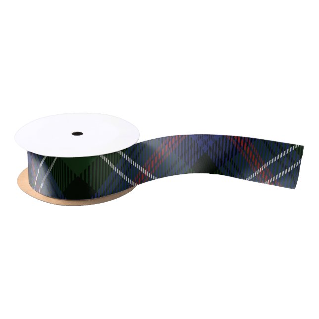 Eleganter Karierter Rustikaler Clan Sutherland Tar Satinband (Spule)